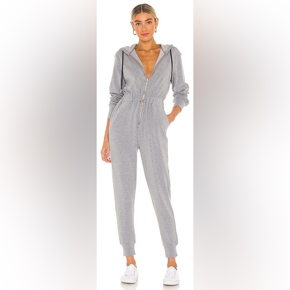 We Wore What Gray Hooded Leisure Suit